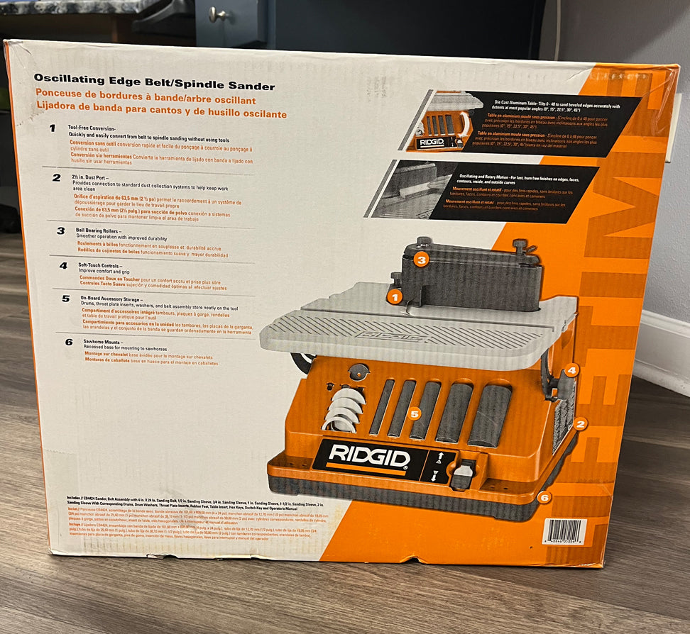 Ridgid Oscillating Edge Belt/Spindle Sander EB4424 Wholesale