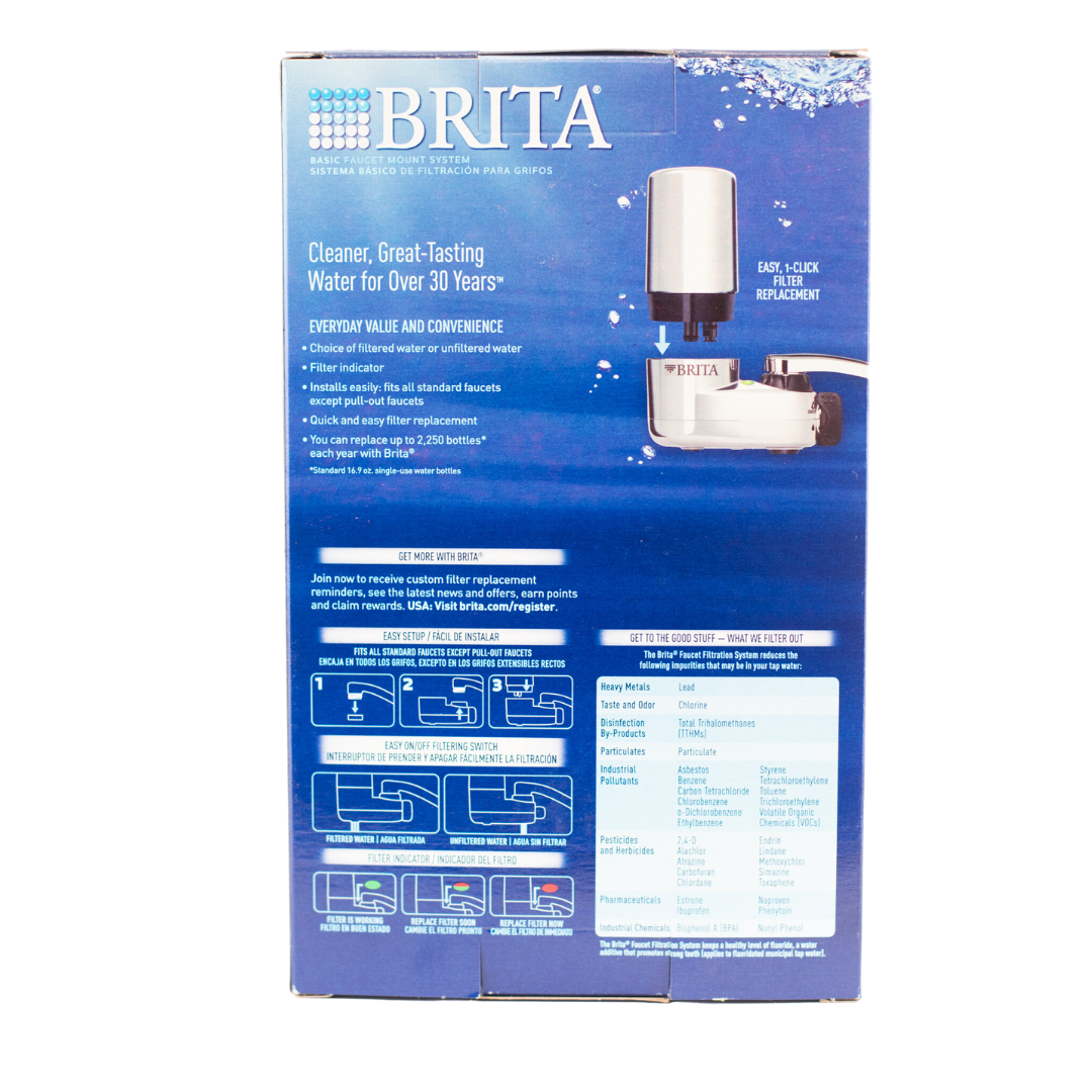 Brita Basic Faucet Mount System Value Pack 4/Case Chrome Wholesale