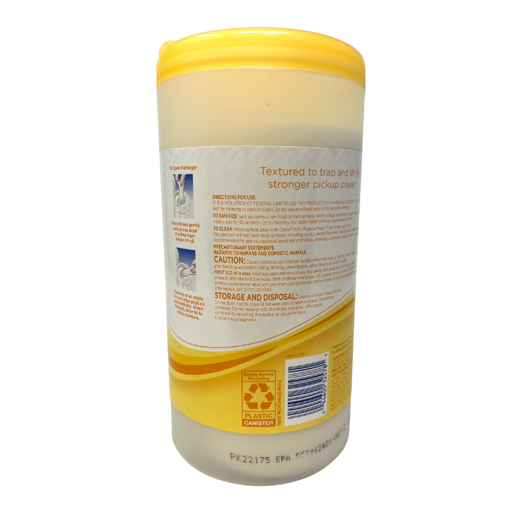 Clorox Multipurpose Paper Towel Wipes 6/75 Ct Lemon Verbena - Wholesale & Liquidation Experts
