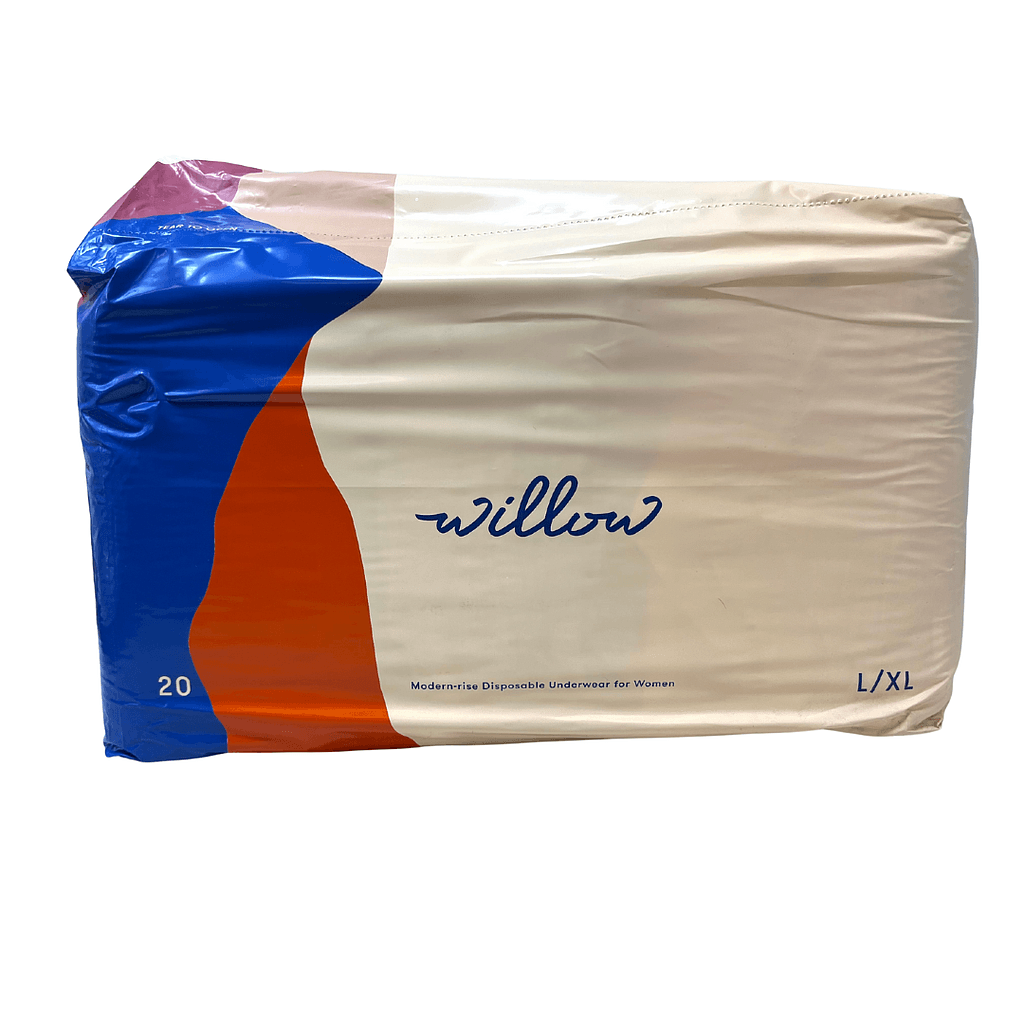 Willow Maximum Absorbency Modern Rise Disposable Underwear for Women L/XL 8/20ct - Wholesale & Liquidation Experts